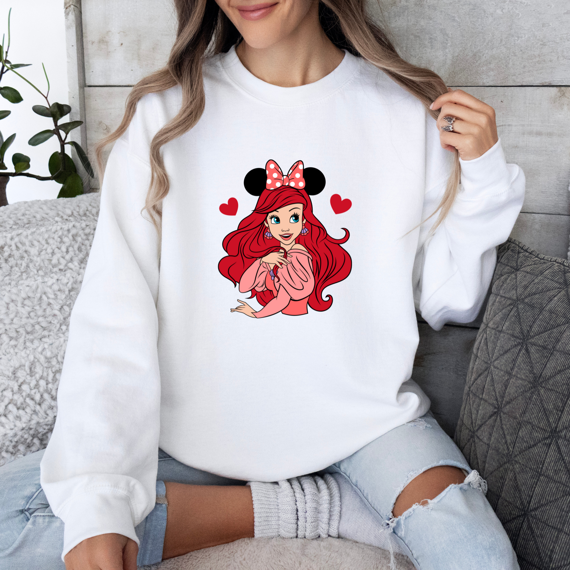 Ariel Valentines Disney women Sweatshirts – KoiDesigns